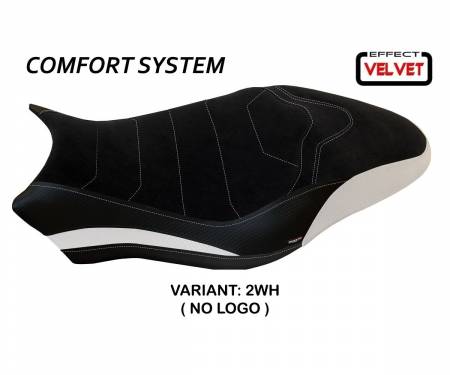 DMN81O1-2WH-6 Seat saddle cover Ovada 1 Velvet Comfort System White (WH) T.I. for DUCATI MONSTER 821 2017 > 2020