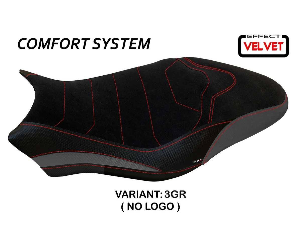 DMN81O1-3GR-6 Seat saddle cover Ovada 1 Velvet comfort system Gray GR T.I. for Ducati Monster 1200 2017 > 2020