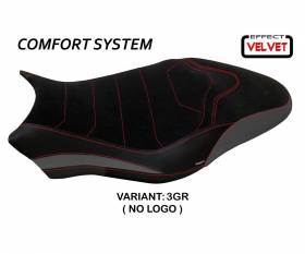 Seat saddle cover Ovada 1 Velvet comfort system Gray GR T.I. for Ducati Monster 821 2017 > 2020