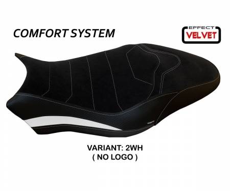 DMN81O2-2WH-6 Rivestimento sella Ovada 2 Velvet Comfort System Bianco (WH) T.I. per DUCATI MONSTER 821 2017 > 2020