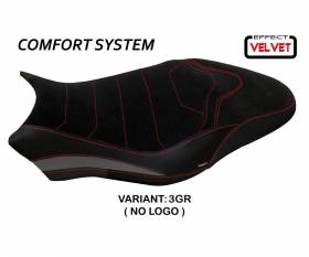 Funda Asiento Ovada 2 Velvet comfort system Gris GR T.I. para Ducati Monster 1200 2017 > 2020