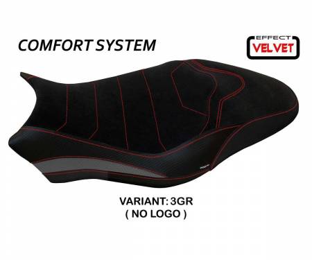 DMN81O2-3GR-6 Rivestimento sella Ovada 2 Velvet comfort system Grigio GR T.I. per Ducati Monster 821 2017 > 2020