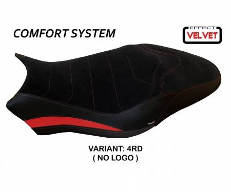 DMN81O2-4RD-6 Sattelbezug Sitzbezug Ovada 2 Velvet Comfort System Rot (RD) T.I. fur DUCATI MONSTER 821 2017 > 2020