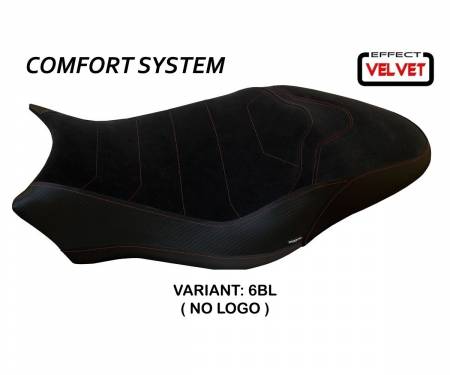 DMN81O2-6BL-6 Housse de selle Ovada 2 Velvet Comfort System Noir (BL) T.I. pour DUCATI MONSTER 821 2017 > 2020