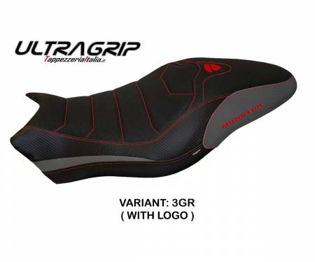 DMN81P1-3GR-7 Rivestimento sella Piombino 1 ultragrip Grigio GR + logo T.I. per Ducati Monster 821 2017 > 2020