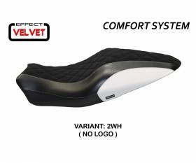 Seat saddle cover Andorra Velvet Comfort System White (WH) T.I. for DUCATI MONSTER 821 2014 > 2016