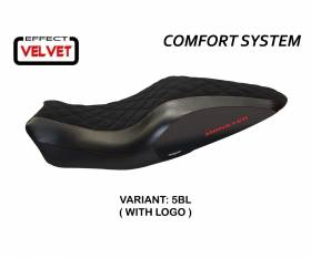 Seat saddle cover Andorra Velvet Comfort System Black (BL) T.I. for DUCATI MONSTER 821 2014 > 2016