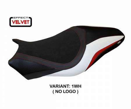 DMON12A-1WH-2 Seat saddle cover Alzira Velvet White (WH) T.I. for DUCATI MONSTER 797 2017 > 2020