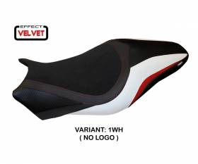 Seat saddle cover Valencia Velvet White (WH) T.I. for DUCATI MONSTER 1200 2017 > 2020