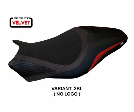 DMON12V-3BL-2 Funda Asiento Valencia Velvet Negro (BL) T.I. para DUCATI MONSTER 821 2017 > 2020