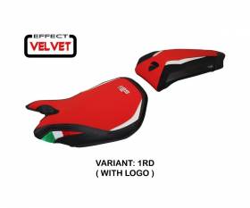Seat saddle cover Paris Velvet Red (RD) T.I. for DUCATI PANIGALE 1199 2011 > 2015