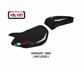 Seat saddle cover Paris Velvet White (WH) T.I. for DUCATI PANIGALE 1199 2011 > 2015