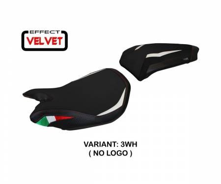 DP119P-3WH-2 Seat saddle cover Paris Velvet White (WH) T.I. for DUCATI PANIGALE 1199 2011 > 2015