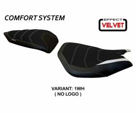 Seat saddle cover Leiden Velvet Comfort System White (WH) T.I. for DUCATI PANIGALE 1199 2011 > 2015