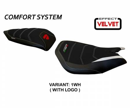 DP11L-1WH-13 Rivestimento sella Leiden Velvet Comfort System Bianco (WH) T.I. per DUCATI PANIGALE 1199 2011 > 2015