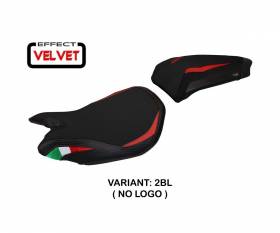 Seat saddle cover Paris Velvet Black (BL) T.I. for DUCATI PANIGALE 1299 2015 > 2018