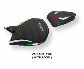 Seat saddle cover Delft Ultragrip White (WH) T.I. for DUCATI PANIGALE 1299 2015 > 2018