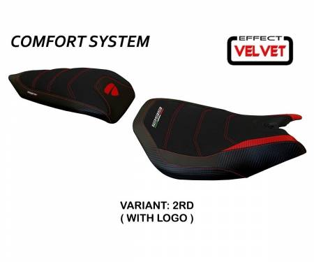 DP19L-2RD-13 Funda Asiento Leiden Velvet Comfort System Rojo (RD) T.I. para DUCATI PANIGALE 1299 2015 > 2018