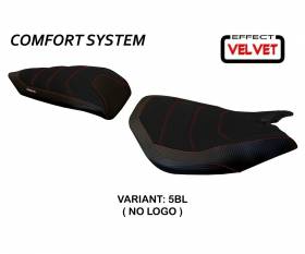 Housse de selle Leiden Velvet Comfort System Noir (BL) T.I. pour DUCATI PANIGALE 1299 2015 > 2018