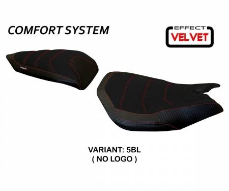 DP19L-5BL-12 Seat saddle cover Leiden Velvet Comfort System Black (BL) T.I. for DUCATI PANIGALE 1299 2015 > 2018