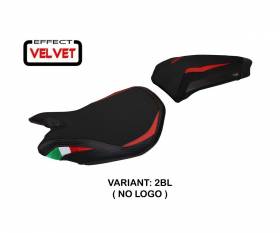 Seat saddle cover Paris Velvet Black (BL) T.I. for DUCATI PANIGALE 899 2013 > 2015