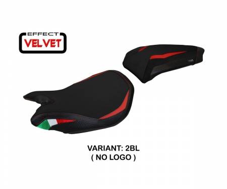 DP899P-2BL-2 Seat saddle cover Paris Velvet Black (BL) T.I. for DUCATI PANIGALE 899 2013 > 2015