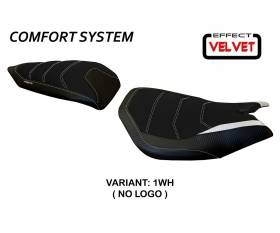 Sattelbezug Sitzbezug Leiden Velvet Comfort System Weiss (WH) T.I. fur DUCATI PANIGALE 899 2013 > 2015