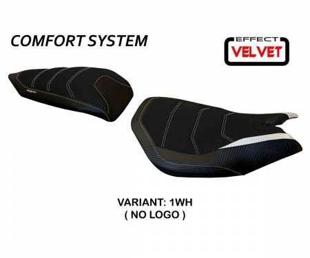 DP89L-1WH-6 Housse de selle Leiden Velvet Comfort System Blanche (WH) T.I. pour DUCATI PANIGALE 899 2013 > 2015