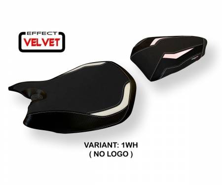 DP89S-1WH-6 Seat saddle cover Seul Velvet White (WH) T.I. for DUCATI PANIGALE 899 2013 > 2015