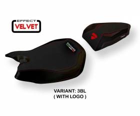 Seat saddle cover Seul Velvet Black (BL) T.I. for DUCATI PANIGALE 899 2013 > 2015