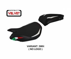 Seat saddle cover Paris Velvet White (WH) T.I. for DUCATI PANIGALE 959 2016 > 2018