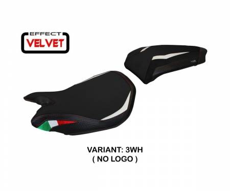 DP959P-3WH-2 Seat saddle cover Paris Velvet White (WH) T.I. for DUCATI PANIGALE 959 2016 > 2018