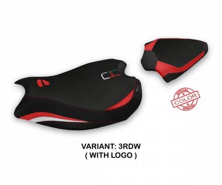 DPV2T-3RDW-1 Seat saddle cover Tulcea Red - White (RDW) T.I. for DUCATI PANIGALE V2 2020 > 2022