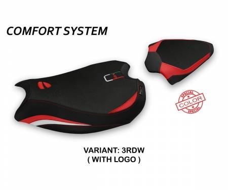 DPV2Z-3RDW-1 Seat saddle cover Zatoca Comfort System Red - White (RDW) T.I. for DUCATI PANIGALE V2 2020 > 2022