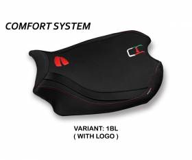 Seat saddle cover Glinka Comfort System Black (BL) T.I. for DUCATI PANIGALE V4 2018 > 2023