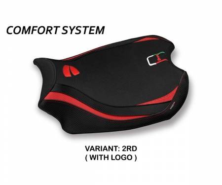 DPV4G-2RD-1 Seat saddle cover Glinka Comfort System Red (RD) T.I. for DUCATI PANIGALE V4 2018 > 2023
