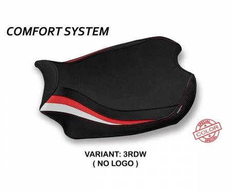 DPV4G-3RDW-2 Seat saddle cover Glinka Comfort System Red - White (RDW) T.I. for DUCATI PANIGALE V4 2018 > 2023