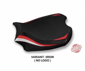 Seat saddle cover Mahileu Red - White (RDW) T.I. for DUCATI PANIGALE V4 2018 > 2023