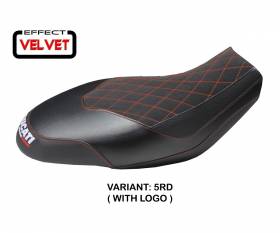 Seat saddle cover Ischia Velvet Red (RD) T.I. for DUCATI SCRAMBLER (all) 2015 > 2022