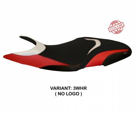 DSSMSC-3WHR-4 Seat saddle cover Massa Special Color White - Red (WHR) T.I. for DUCATI SUPER SPORT 2017 > 2022