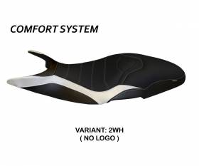 Housse de selle Pistoia 3 Comfort System Blanche (WH) T.I. pour DUCATI SUPER SPORT 2017 > 2022