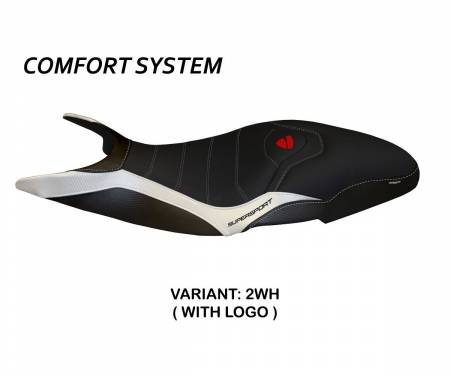 DSSP3C-2WH-5 Seat saddle cover Pistoia 3 Comfort System White (WH) T.I. for DUCATI SUPER SPORT 2017 > 2022