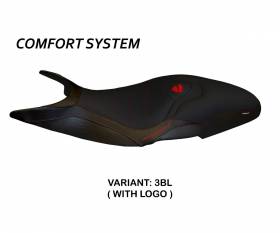 Housse de selle Pistoia 3 Comfort System Noir (BL) T.I. pour DUCATI SUPER SPORT 2017 > 2022