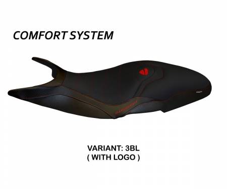 DSSP3C-3BL-5 Seat saddle cover Pistoia 3 Comfort System Black (BL) T.I. for DUCATI SUPER SPORT 2017 > 2022