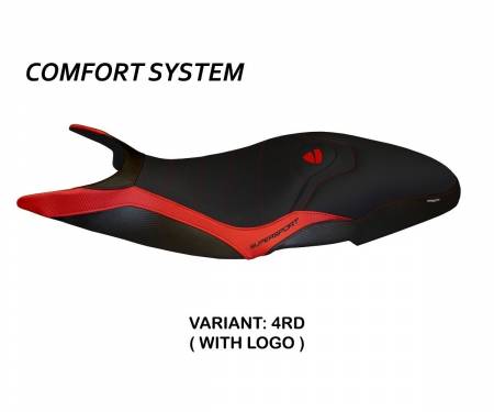 DSSP3C-4RD-5 Seat saddle cover Pistoia 3 Comfort System Red (RD) T.I. for DUCATI SUPER SPORT 2017 > 2022