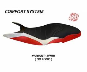 Seat saddle cover Pistoia Special Color Comfort System White - Red (WHR) T.I. for DUCATI SUPER SPORT 2017 > 2022