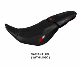Sattelbezug Sitzbezug Thar ultragrip Schwarz BL + logo T.I. fur Ducati Desert-X 2022 > 2024