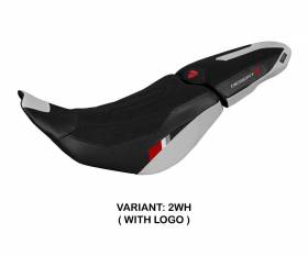 Seat saddle cover Thar ultragrip White WH + logo T.I. for Ducati Desert-X 2022 > 2024