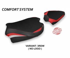 Seat saddle cover Albena Comfort System Red - White (RDW) T.I. for DUCATI STREETFIGHTER V4 2020 > 2022
