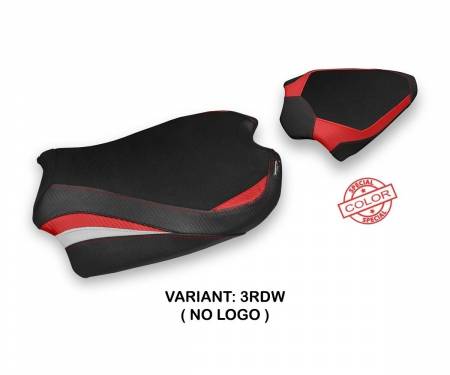 DSV4S-3RDW-3 Seat saddle cover Sumen Red - White (RDW) T.I. for DUCATI STREETFIGHTER V4 2020 > 2022